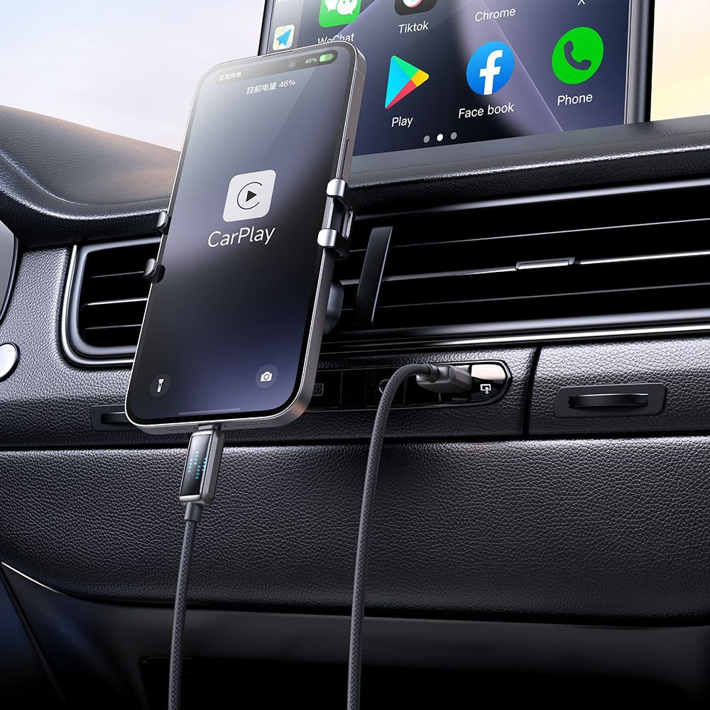 Cablu Date si Incarcare USB-A - Lightning McDodo CA-5250 Display, 18W, 1.2m, Negru