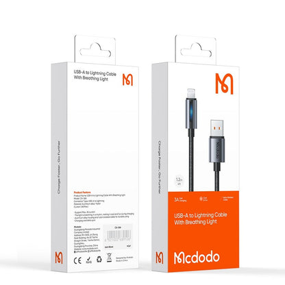 Cablu Date si Incarcare USB-A - Lightning McDodo CA-5660, 18W, 1.2m, Negru