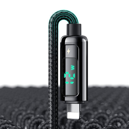 Cablu Date si Incarcare USB-A - Lightning McDodo CA-9940 Display, 12W, 1.2m, Negru