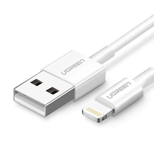 Cablu Date si Incarcare USB-A - Lightning UGREEN US155 (20728), 18W, 1m, Alb