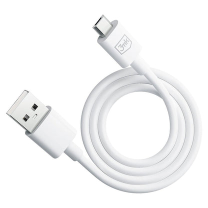 Cablu Date si Incarcare USB-A - microUSB 3MK Hyper, 18W, 1.2m, Alb