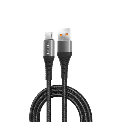 Cablu Date si Incarcare USB-A - microUSB Lito LD08V, 18W, 1m, Negru