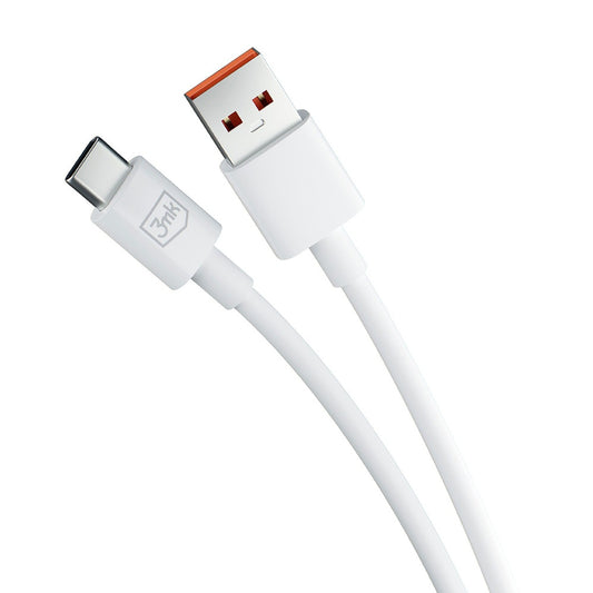 Cablu Date si Incarcare USB-A - USB-C 3MK Hyper, 60W, 1.2m, Alb