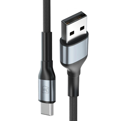 Cablu Date si Incarcare USB-A - USB-C 3MK Hyper N, 18W, 2m, Negru
