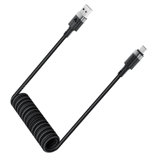 Cablu Date si Incarcare USB-A - USB-C Acefast C14-04, 18W, 1.2m, Negru
