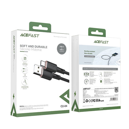 Cablu Date si Incarcare USB-A - USB-C Acefast C2-04, 18W, 1.2m, Negru