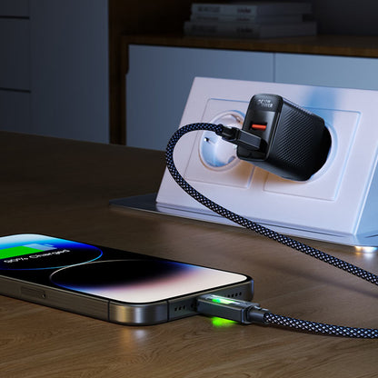 Cablu Date si Incarcare USB-A - USB-C Acefast C21-04, 18W, 1.2m, Negru