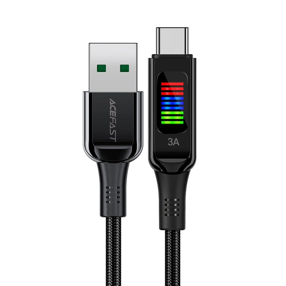 Cablu Date si Incarcare USB-A - USB-C Acefast C7-04, 18W, 1.2m, Negru