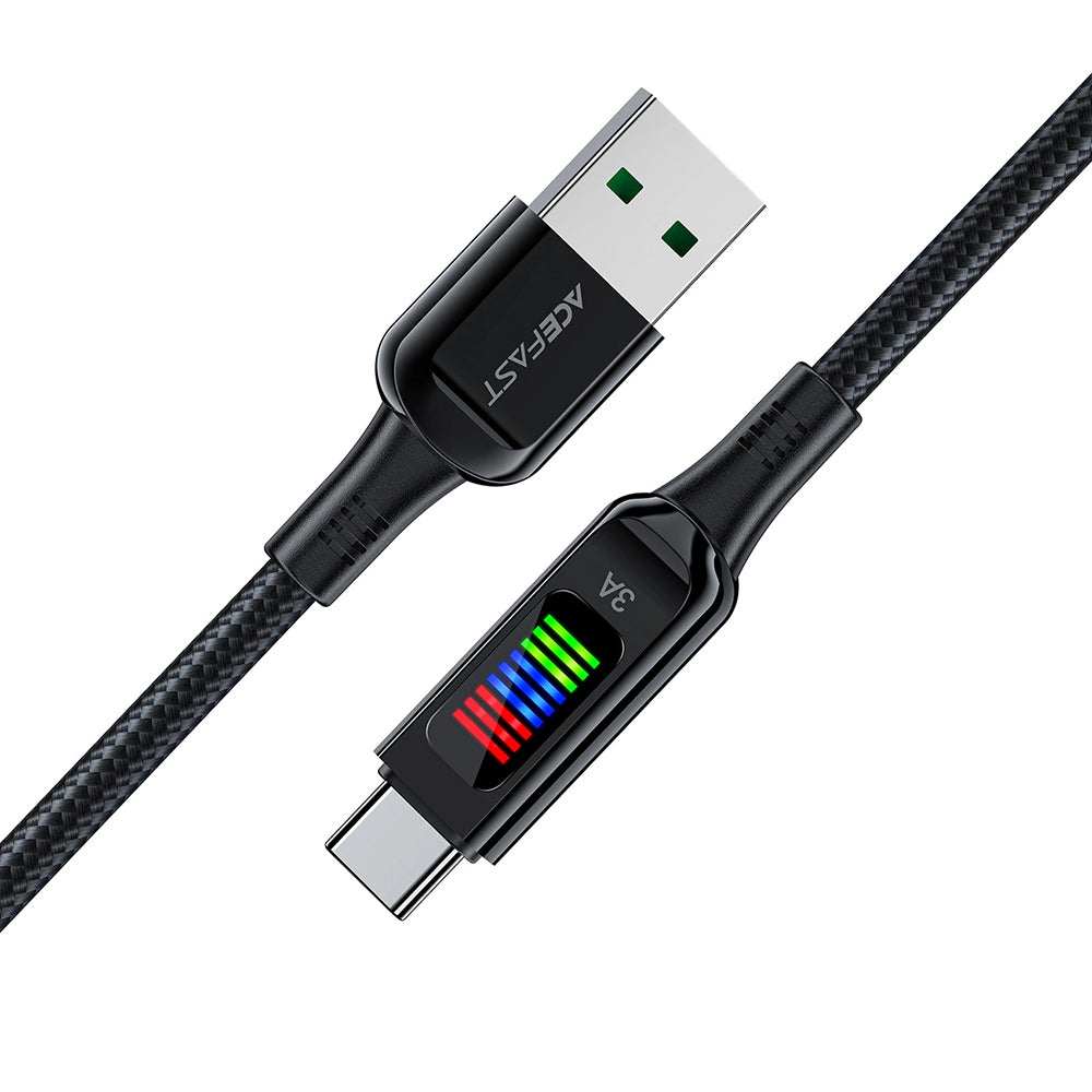 Cablu Date si Incarcare USB-A - USB-C Acefast C7-04, 18W, 1.2m, Negru