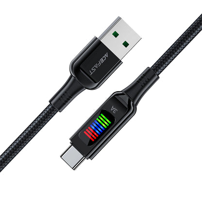 Cablu Date si Incarcare USB-A - USB-C Acefast C7-04, 18W, 1.2m, Negru