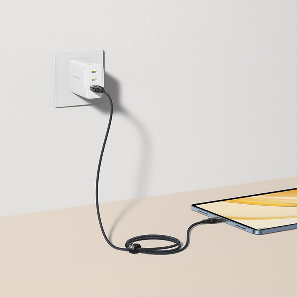 Cablu Date si Incarcare USB-A - USB-C Baseus Discolor, 100W, 1m, Argintiu E0420803