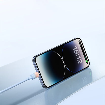 Cablu Date si Incarcare USB-A - USB-C Baseus Discolor, 100W, 1m, Argintiu E0420803