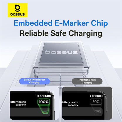 Cablu Date si Incarcare USB-A - USB-C Baseus Display 2, 100W, 1m, Mov P10382701511-00