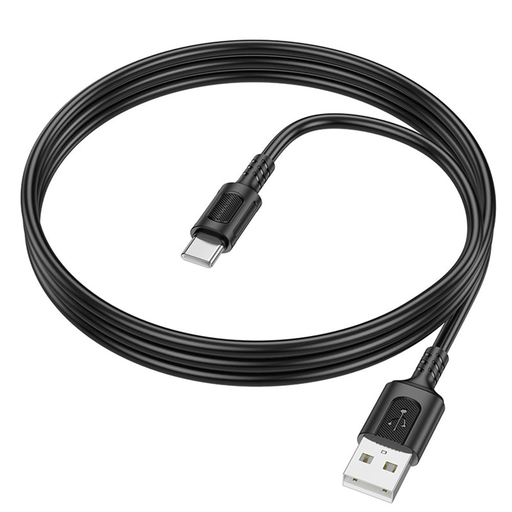 Cablu Date si Incarcare USB-A - USB-C Borofone BX111 Feliz, 20W, 1m, Negru