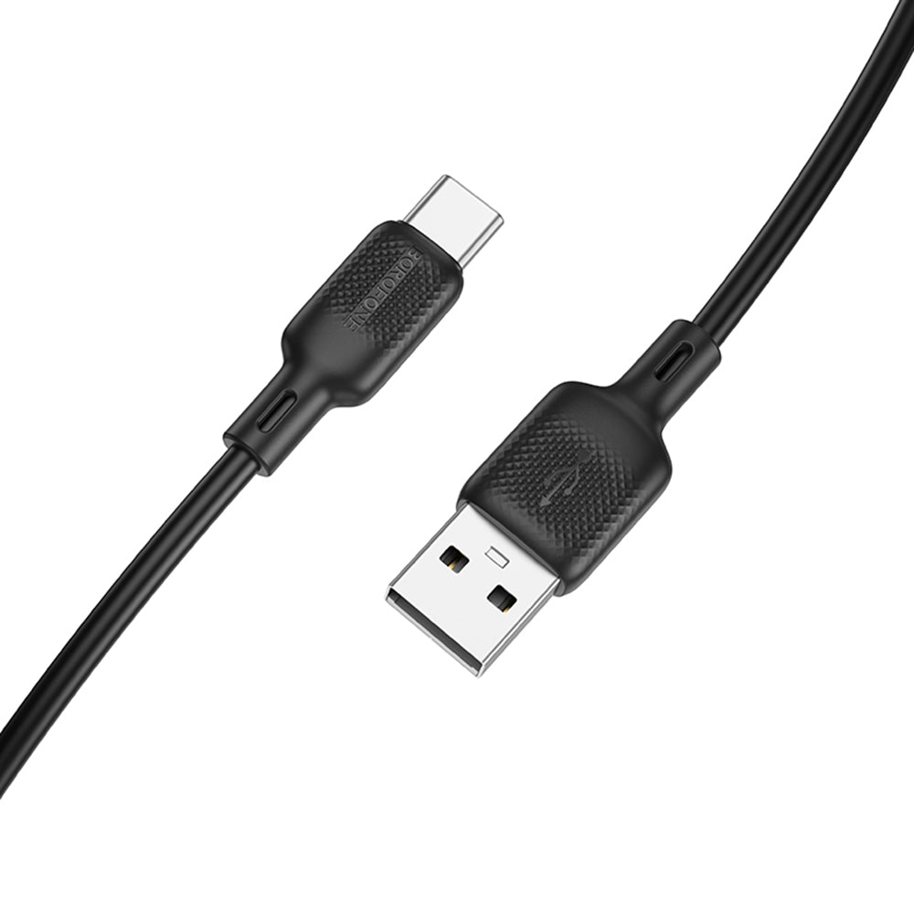 Cablu Date si Incarcare USB-A - USB-C Borofone BX113 Lenny, 18W, 2m, Negru