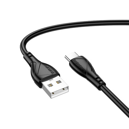 Cablu Date si Incarcare USB-A - USB-C Borofone BX121 Energy, 18W, 1m, Negru