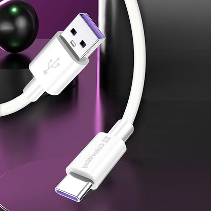 Cablu Date si Incarcare USB-A - USB-C ColorWay CW-CBUC019, 18W, 1m, Alb