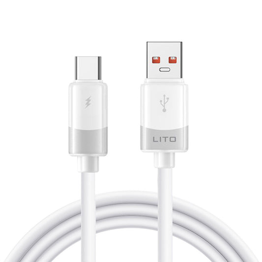Cablu Date si Incarcare USB-A - USB-C Lito LD07, 18W, 1m, Alb