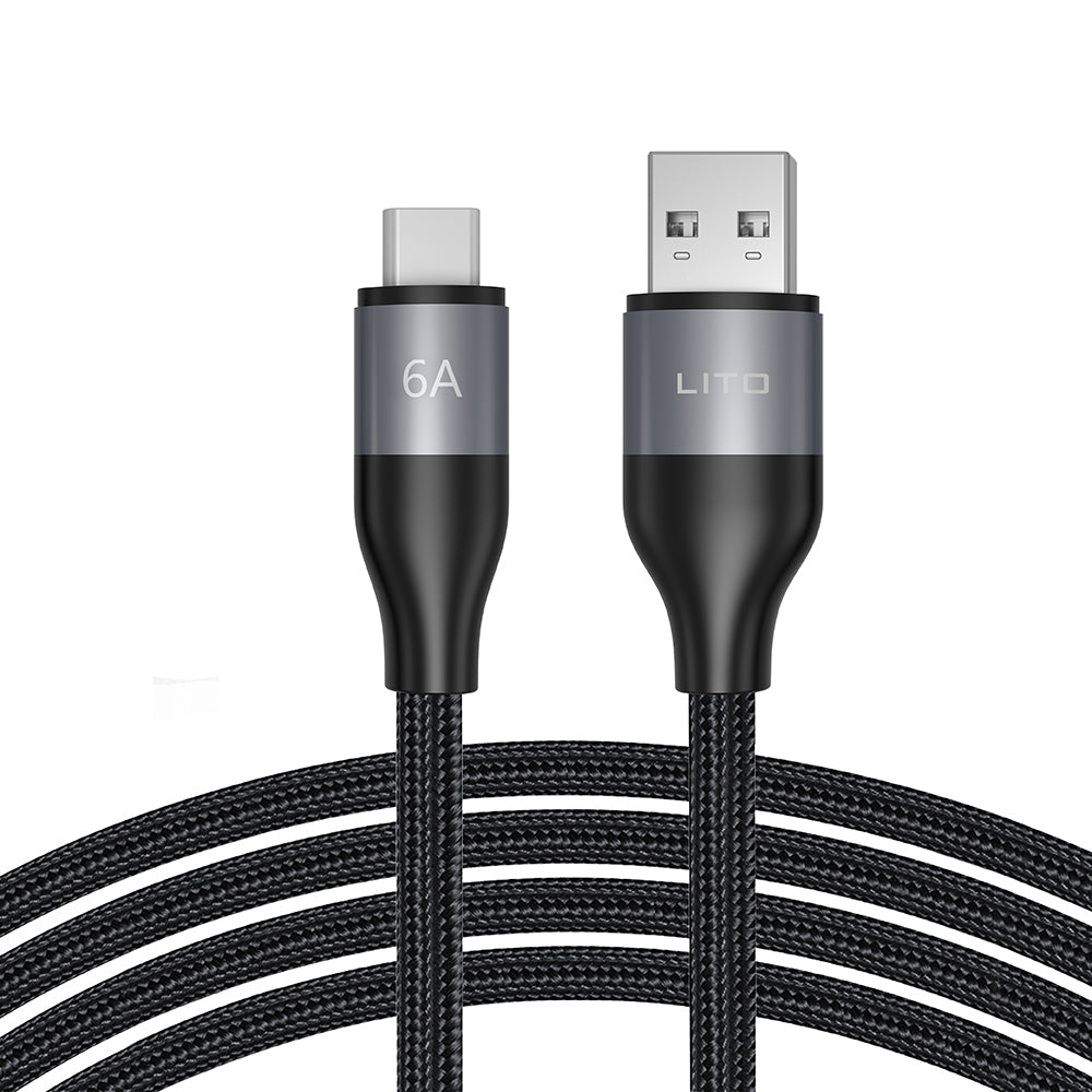 Cablu Date si Incarcare USB-A - USB-C Lito LD23T, 18W, 1m, Gri