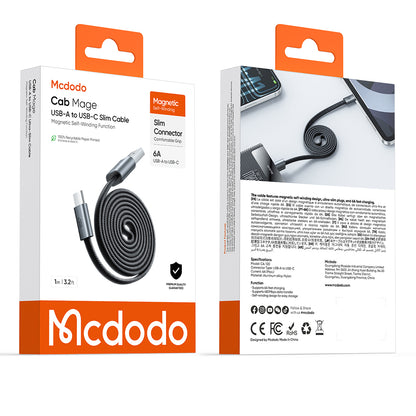 Cablu Date si Incarcare USB-A - USB-C McDodo CA-1200, 60W, 1m, Negru