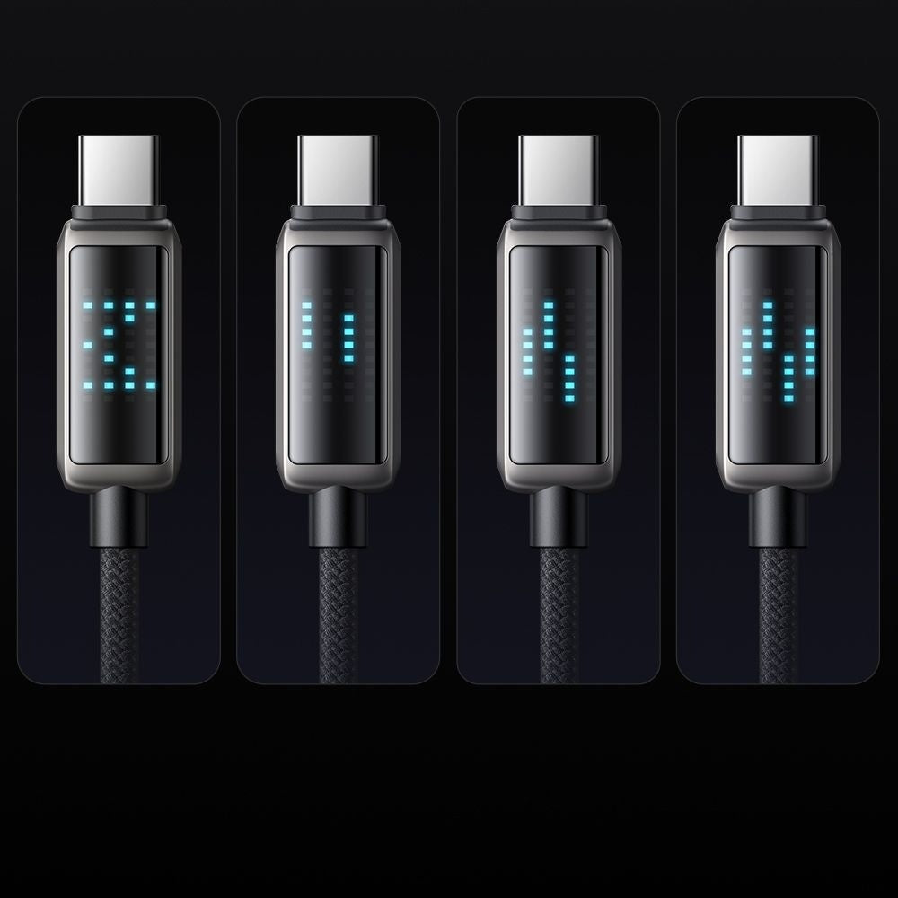 Cablu Date si Incarcare USB-A - USB-C McDodo CA-2350 Display, 100W, 1.2m, Negru