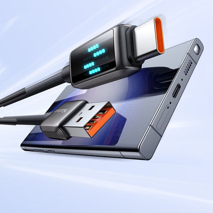 Cablu Date si Incarcare USB-A - USB-C McDodo CA-2350 Display, 100W, 1.2m, Negru