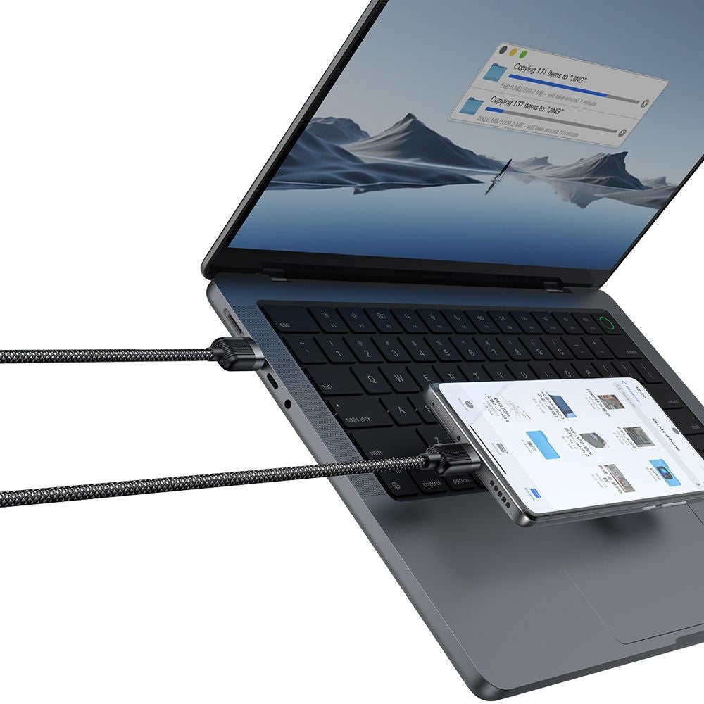 Cablu Date si Incarcare USB-A - USB-C McDodo CA-5650 Self Winding, 66W, 1.2m, Negru