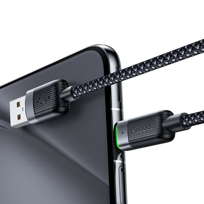 Cablu Date si Incarcare USB-A - USB-C McDodo CA-5650 Self Winding, 66W, 1.2m, Negru