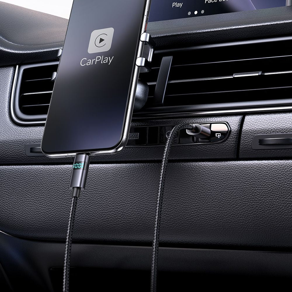 Cablu Date si Incarcare USB-A - USB-C McDodo CA-6520 Display, 100W, 1.2m, Negru