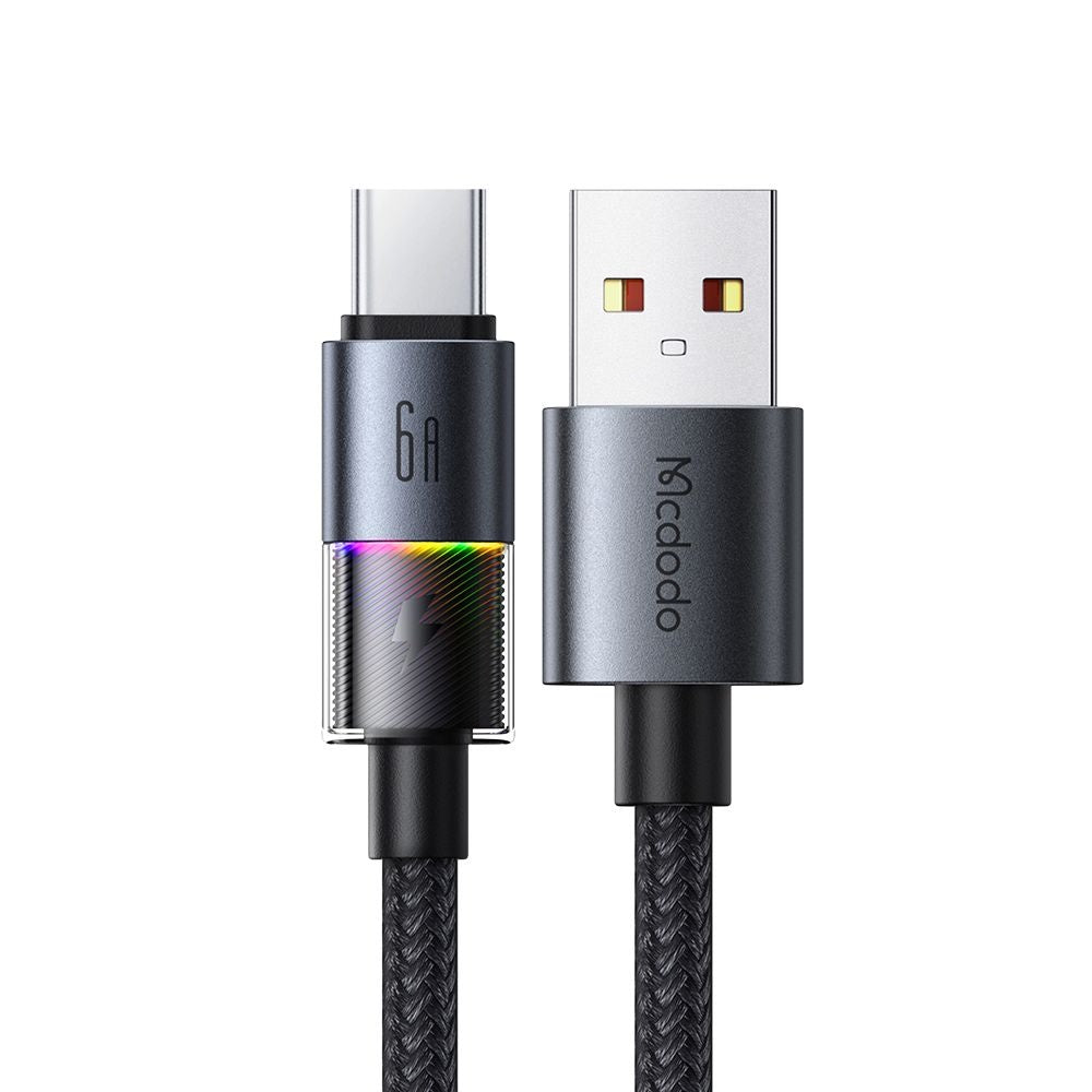 Cablu Date si Incarcare USB-A - USB-C McDodo CA-8180 Colorful, 66W, 1.2m, Negru