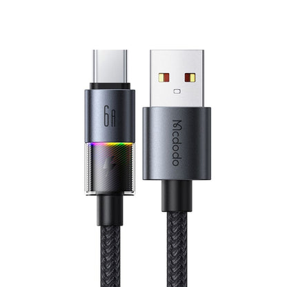 Cablu Date si Incarcare USB-A - USB-C McDodo CA-8180 Colorful, 66W, 1.2m, Negru