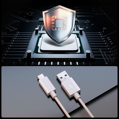 Cablu Date si Incarcare USB-A - USB-C Spigen EB6015AC, 60W, 1.5m, Alb ACA10413