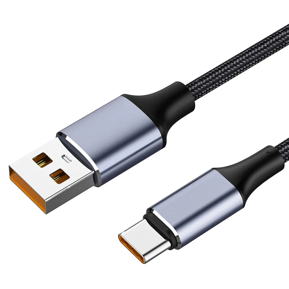 Cablu Date si Incarcare USB-A - USB-C Techsuit PCB018, 100W, 1m, Negru