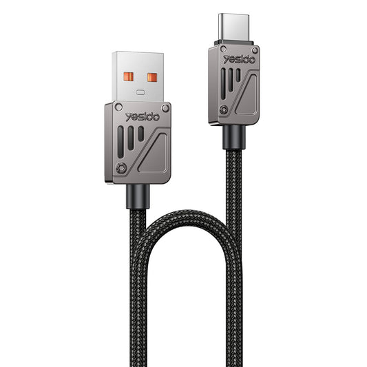 Cablu Date si Incarcare USB-A - USB-C Yesido CA135C, 18W, 1.2m, Negru