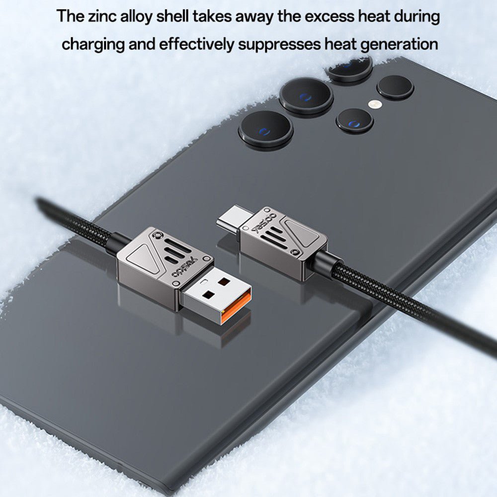 Cablu Date si Incarcare USB-A - USB-C Yesido CA135C, 18W, 1.2m, Negru