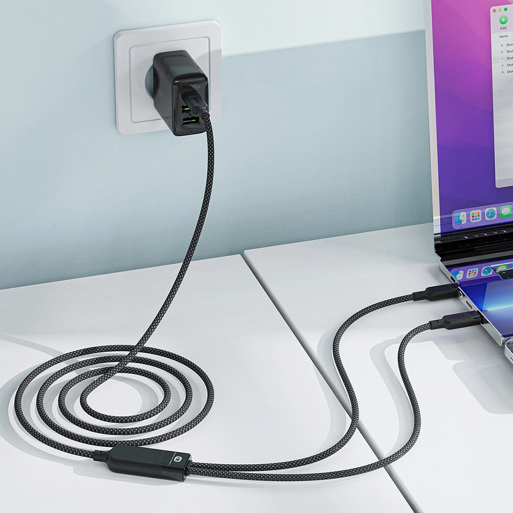 Cablu Date si Incarcare USB-C - 2 x USB-C Acefast C5-11, 100W, 1.2m, Negru