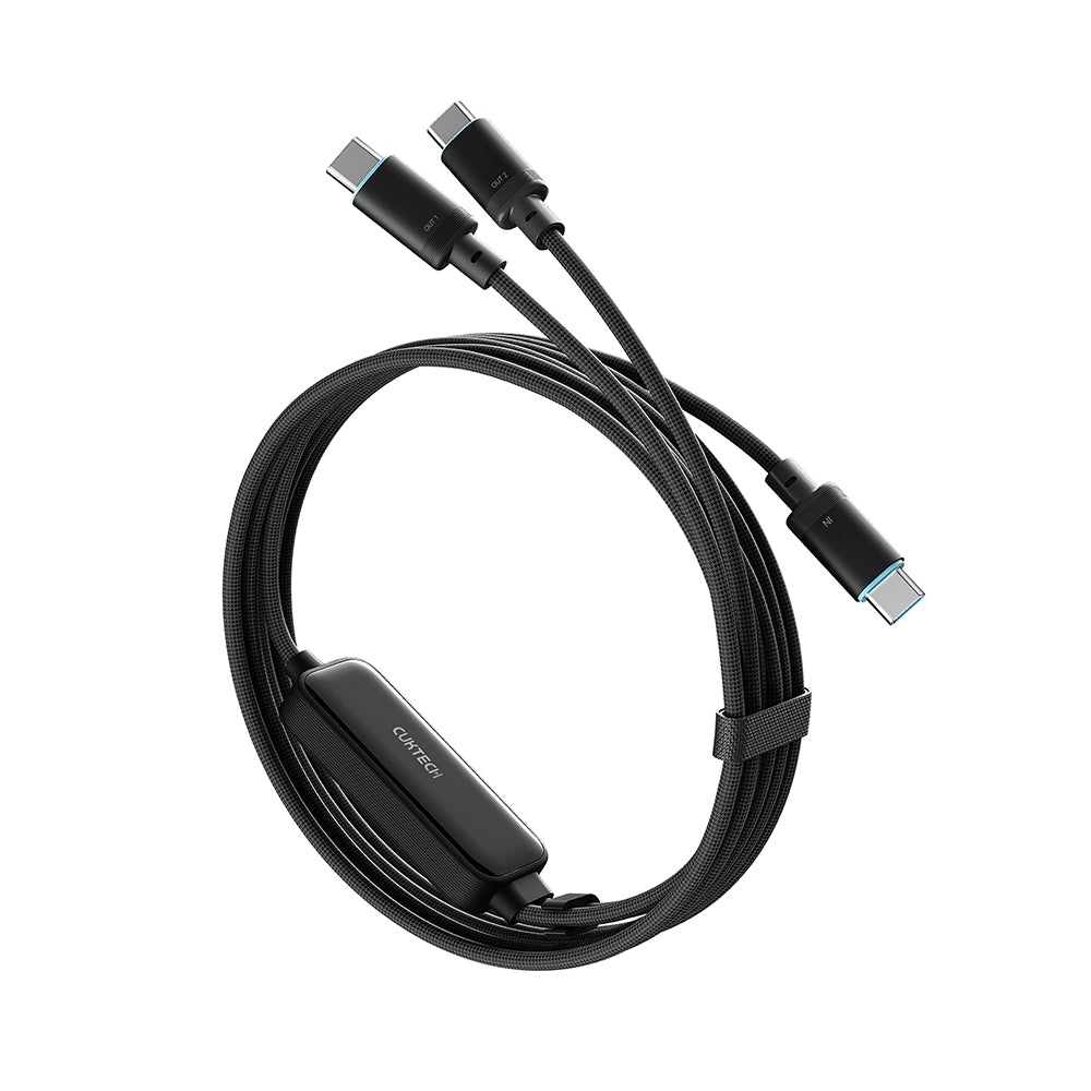 Cablu Date si Incarcare USB-C - 2 x USB-C Cuktech C2C615, 140W, 1.5m, Negru CKC2C615GLBK