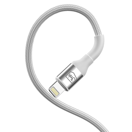 Cablu Date si Incarcare USB-C - Lightning 3MK Hyper N, 20W, 1m, Alb