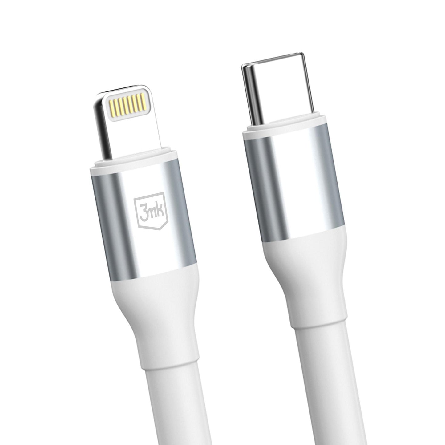 Cablu Date si Incarcare USB-C - Lightning 3MK Hyper N, 27W, 1m, Alb