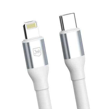 Cablu Date si Incarcare USB-C - Lightning 3MK Hyper N, 27W, 1m, Alb