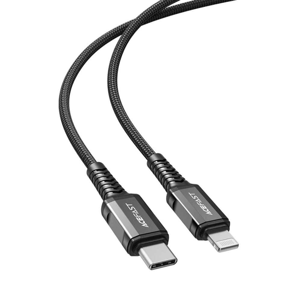 Cablu Date si Incarcare USB-C - Lightning Acefast C1-01, 30W, 1.2m, Negru