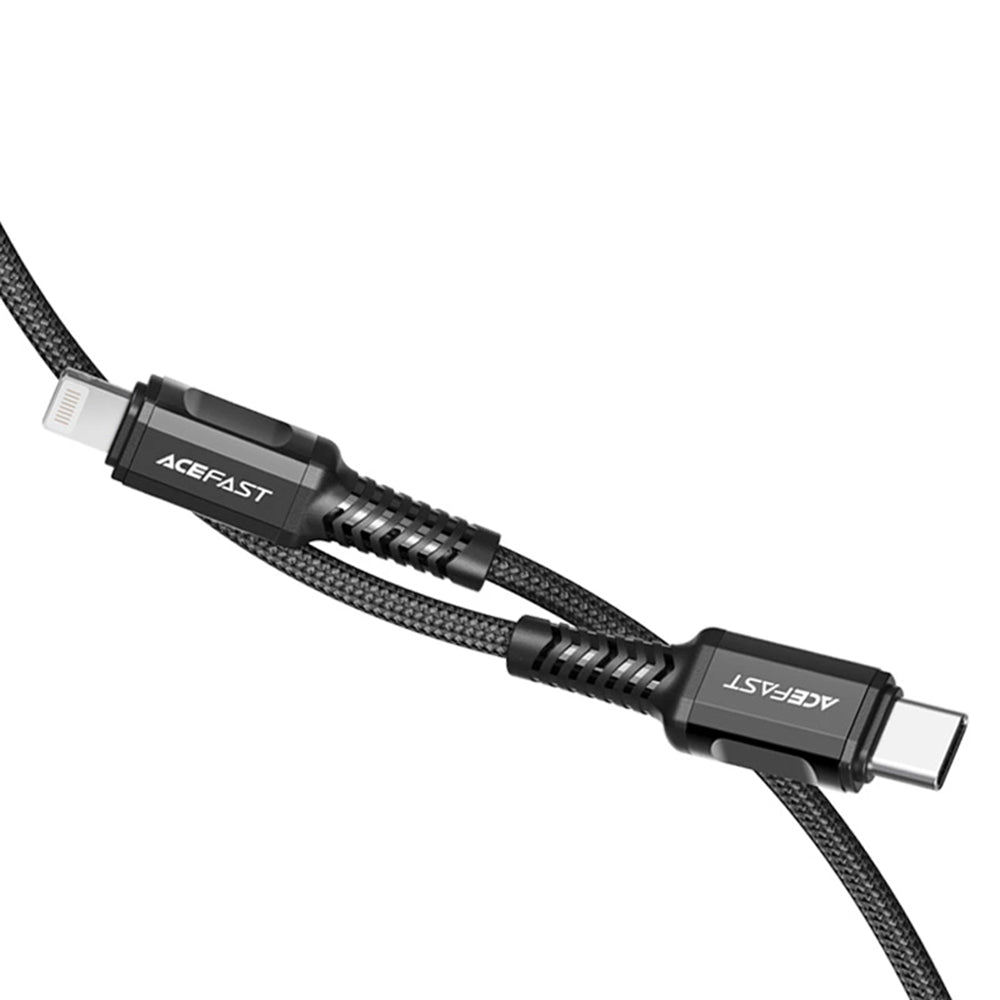 Cablu Date si Incarcare USB-C - Lightning Acefast C1-01, 30W, 1.2m, Negru