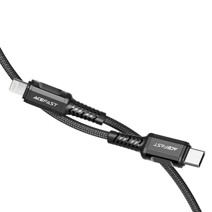 Cablu Date si Incarcare USB-C - Lightning Acefast C1-01, 30W, 1.2m, Negru