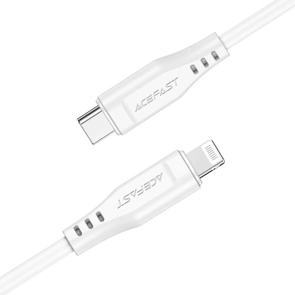 Cablu Date si Incarcare USB-C - Lightning Acefast C3-01, 30W, 1.2m, Alb