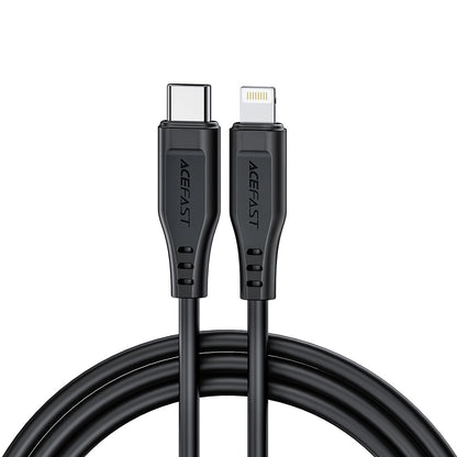 Cablu Date si Incarcare USB-C - Lightning Acefast C3-01, 30W, 1.2m, Negru