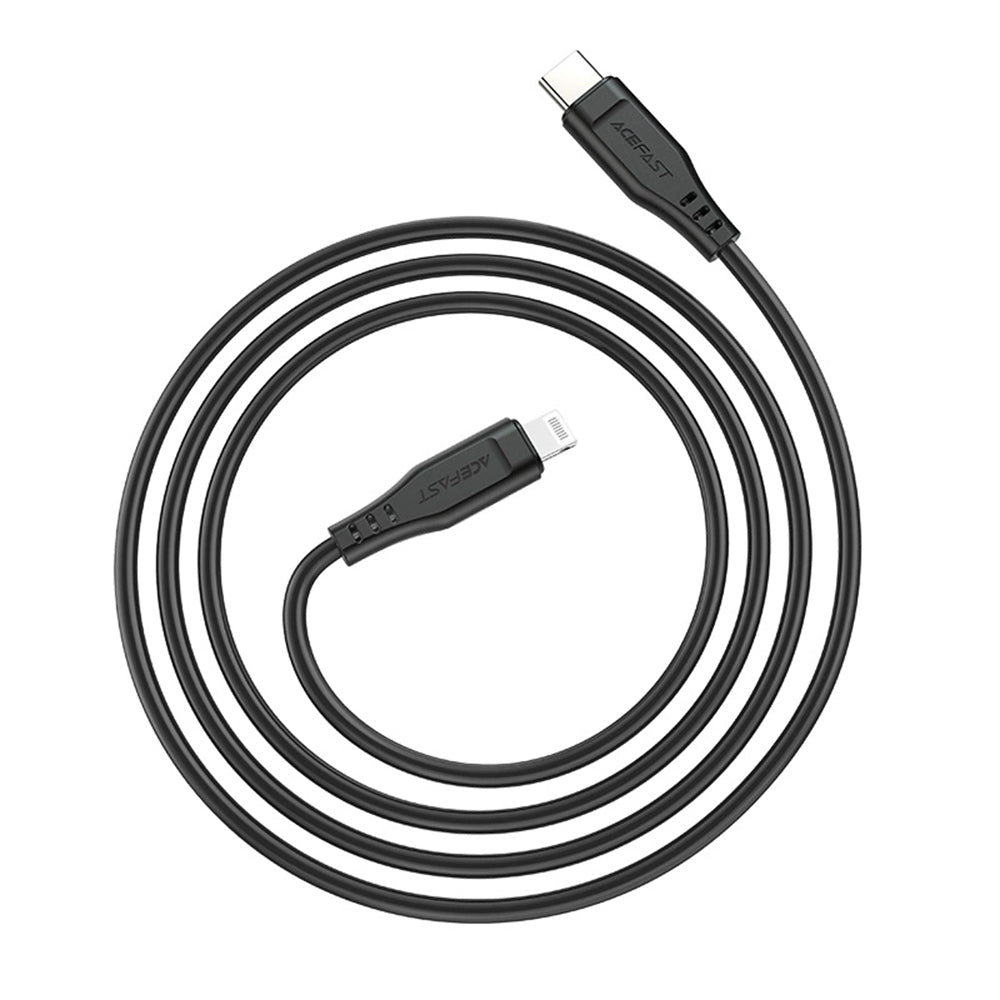 Cablu Date si Incarcare USB-C - Lightning Acefast C3-01, 30W, 1.2m, Negru