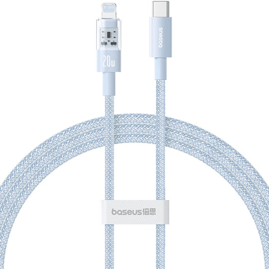 Cablu Date si Incarcare USB-C - Lightning Baseus Gem, 20W, 1m, Bleu P10373001311-00