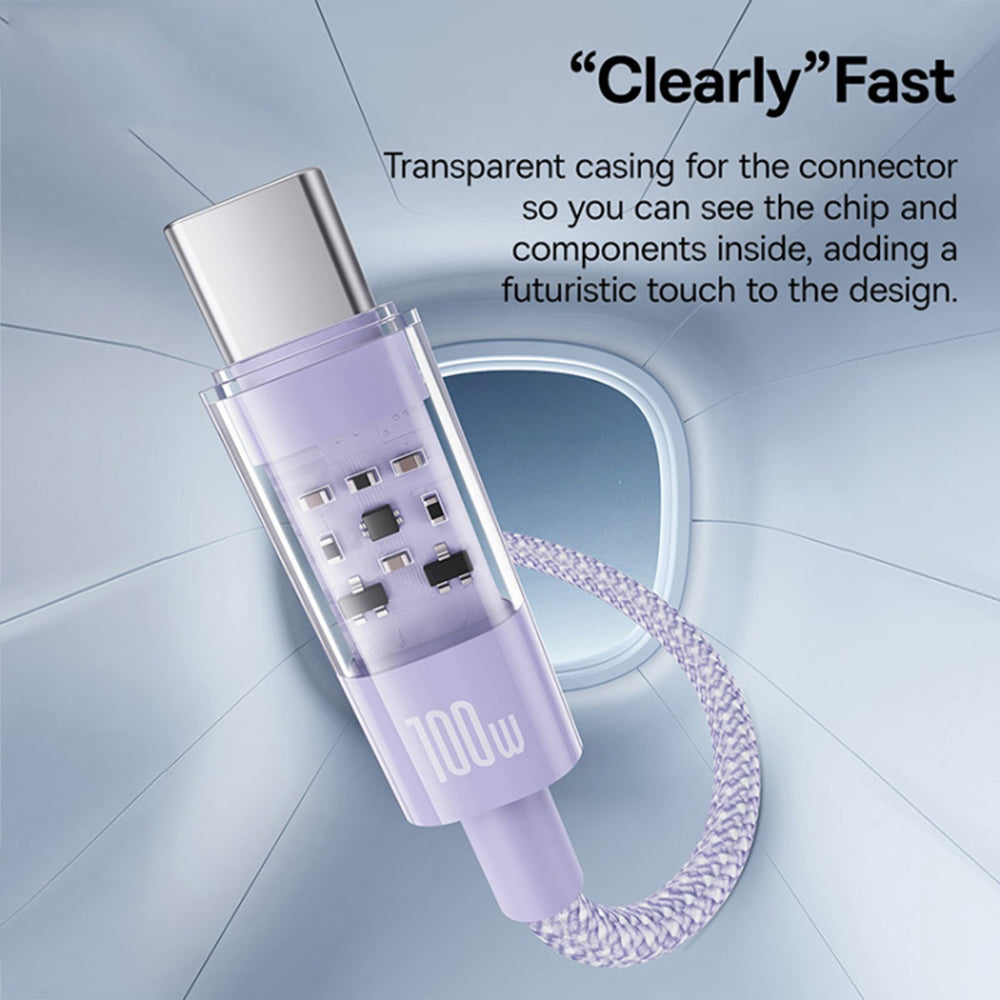 Cablu Date si Incarcare USB-C - Lightning Baseus Gem, 20W, 1m, Mov P10373001511-00