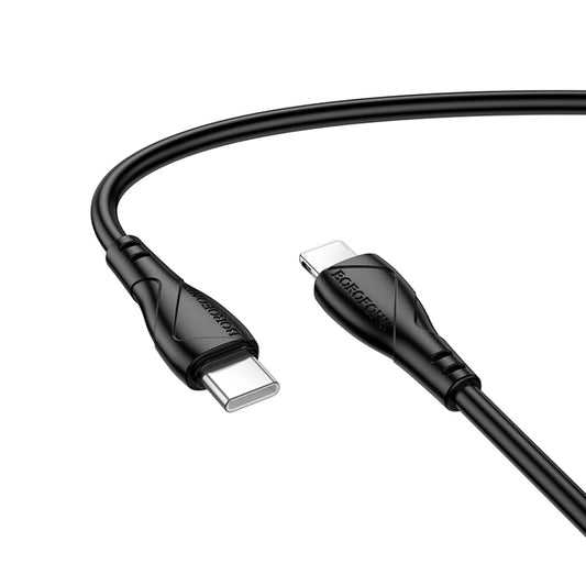 Cablu Date si Incarcare USB-C - Lightning Borofone BX121 Energy, 27W, 1m, Negru