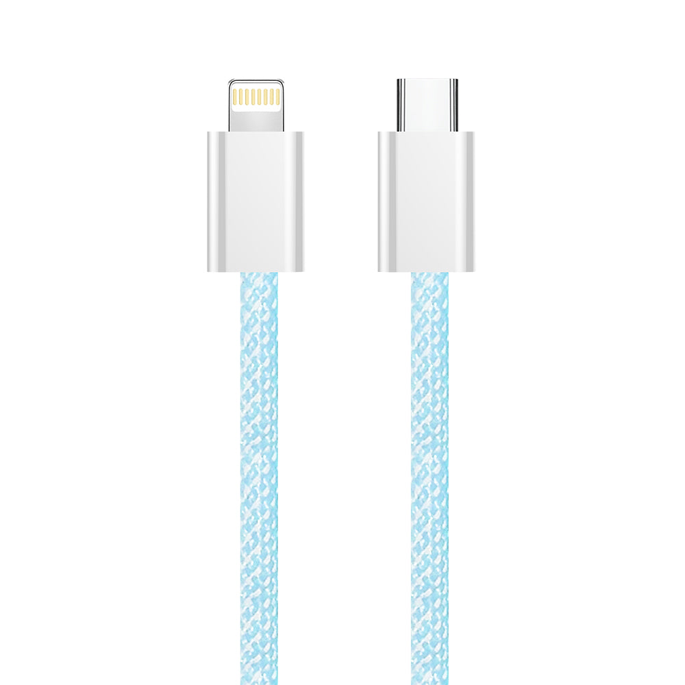 Cablu Date si Incarcare USB-C - Lightning ColorWay CW-CBPDCL061, 27W, 1m, Albastru
